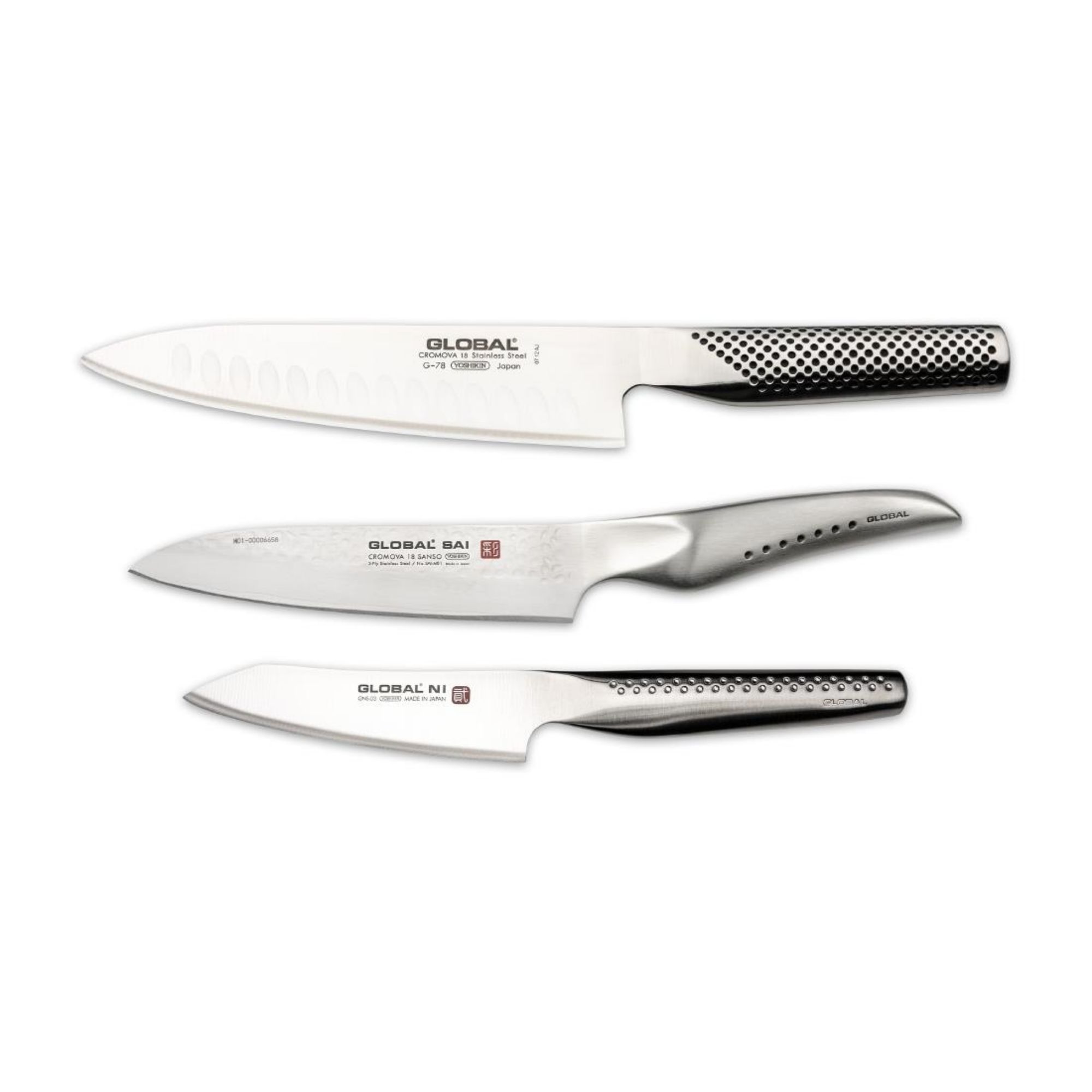 Picture of Global Chefs 3-Piece Knife & Santoku Knife Set