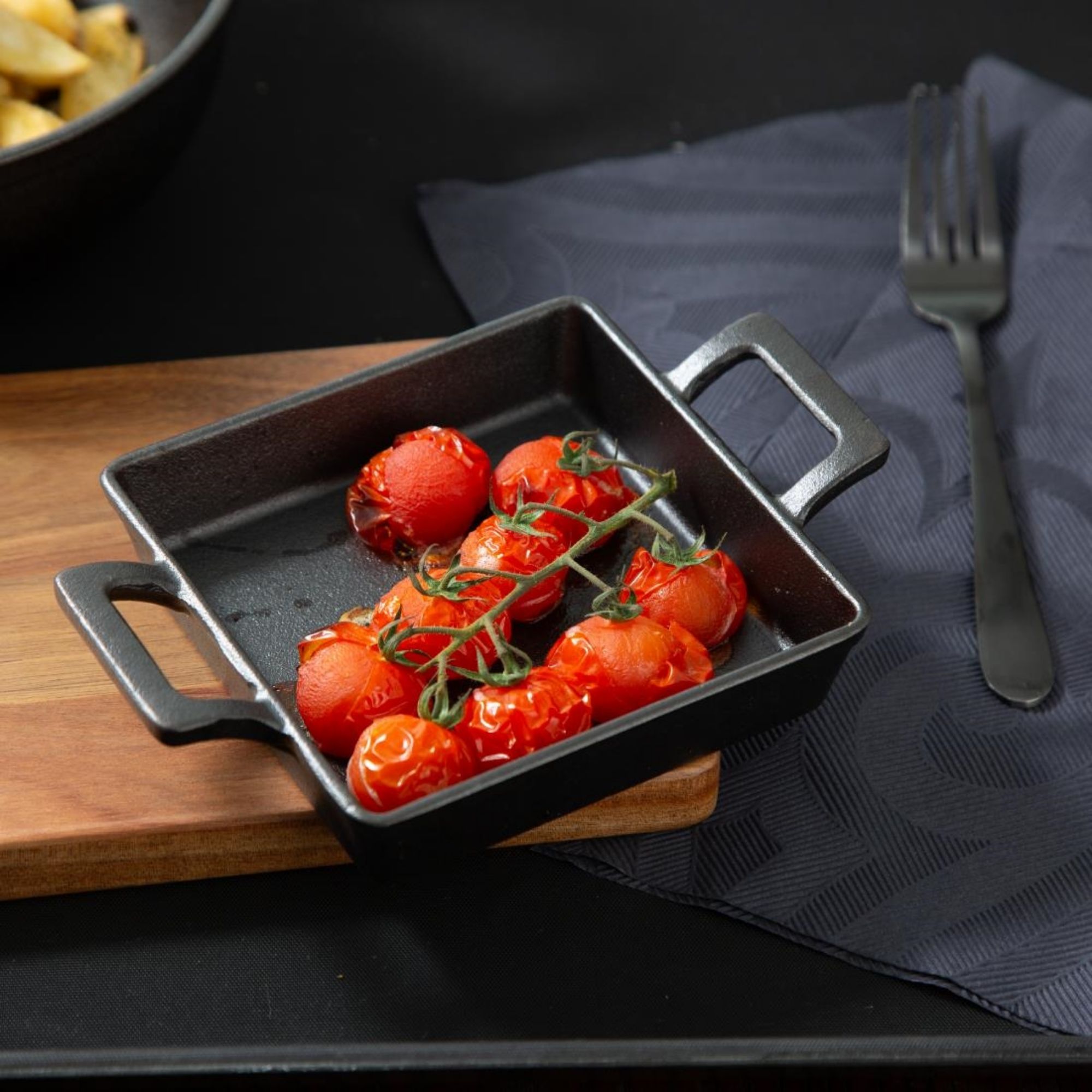 Picture of Olympia Cast Iron Square Eared Dish 130x130mm
