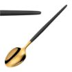 Picture of Amefa Soprano Dessert Spoons Black & Gold (12 Pack)