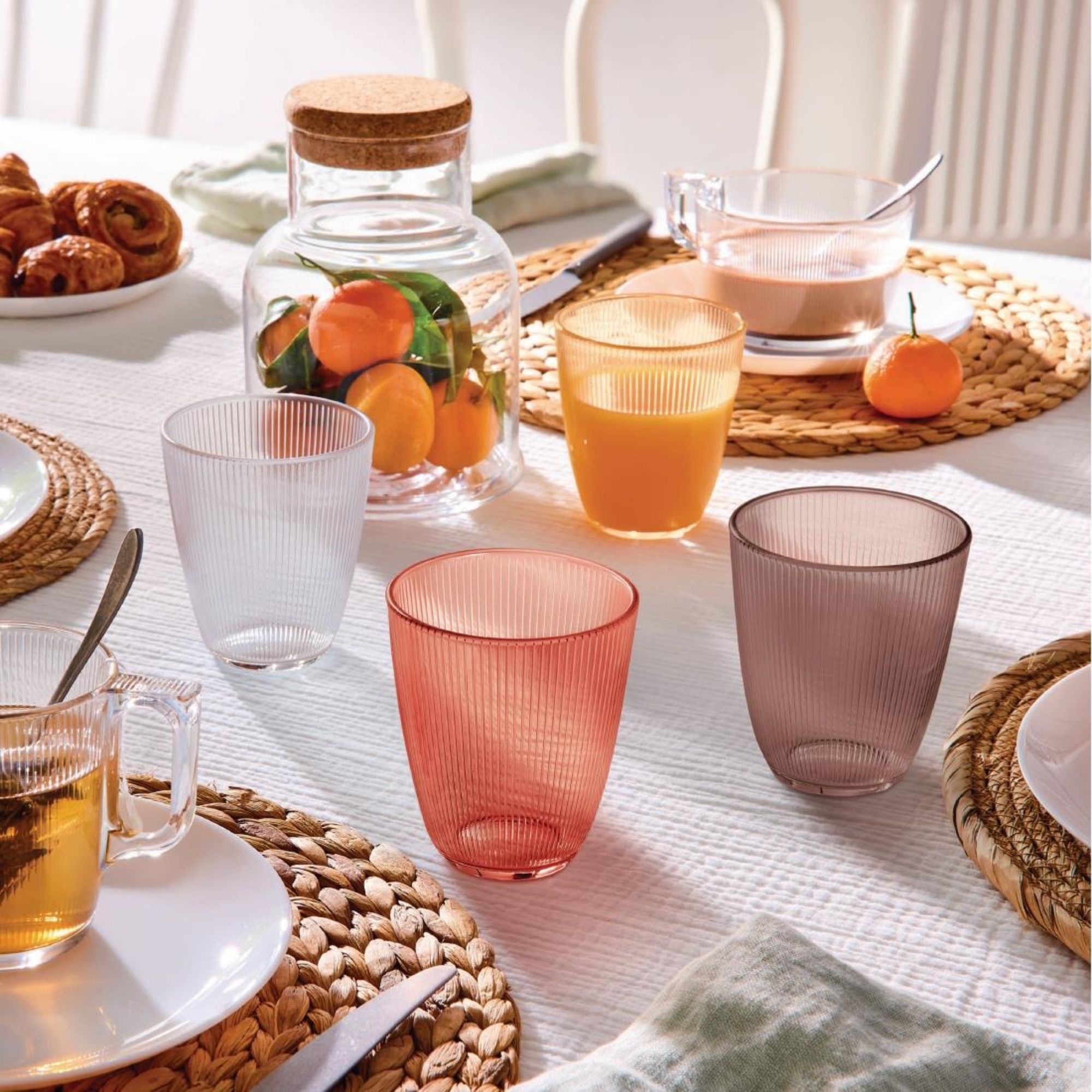 Picture of Luminarc Concepto Stripy Amber Tumblers 320ml (24 Pack)