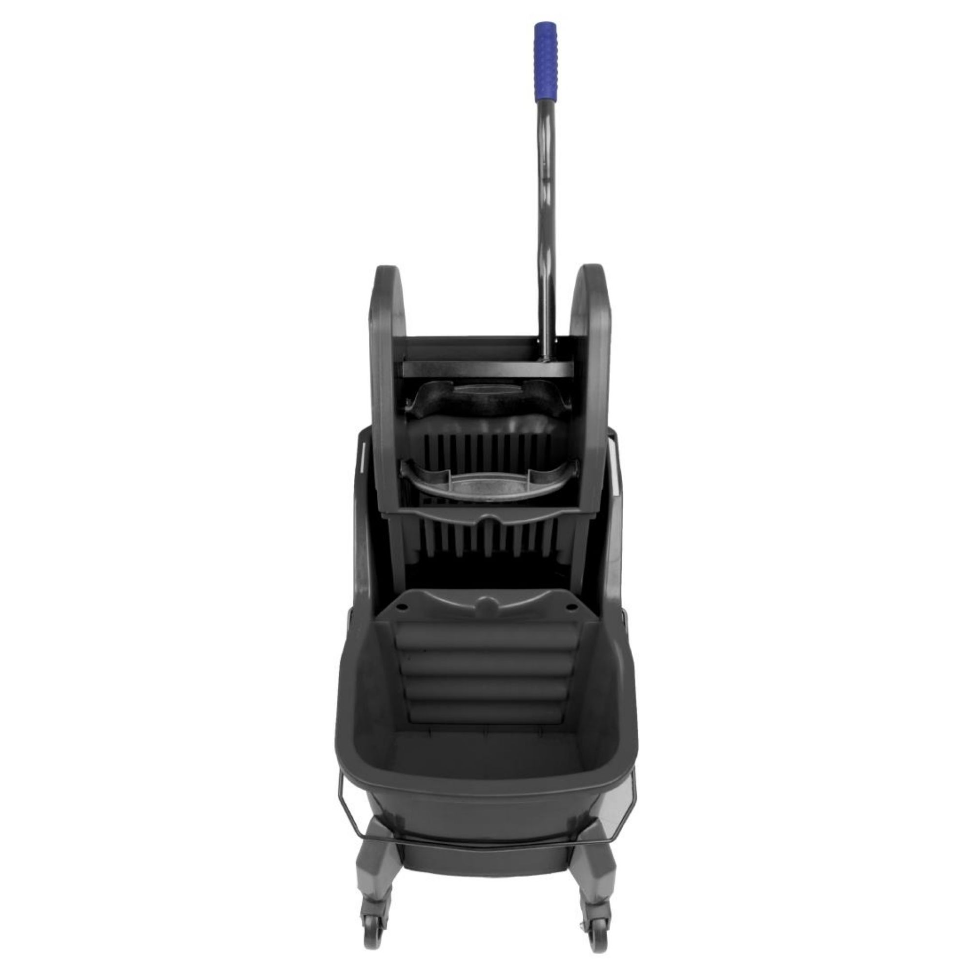 Picture of Jantex Two-Compartment Mop Bucket and Wringer Yellow 30Ltr