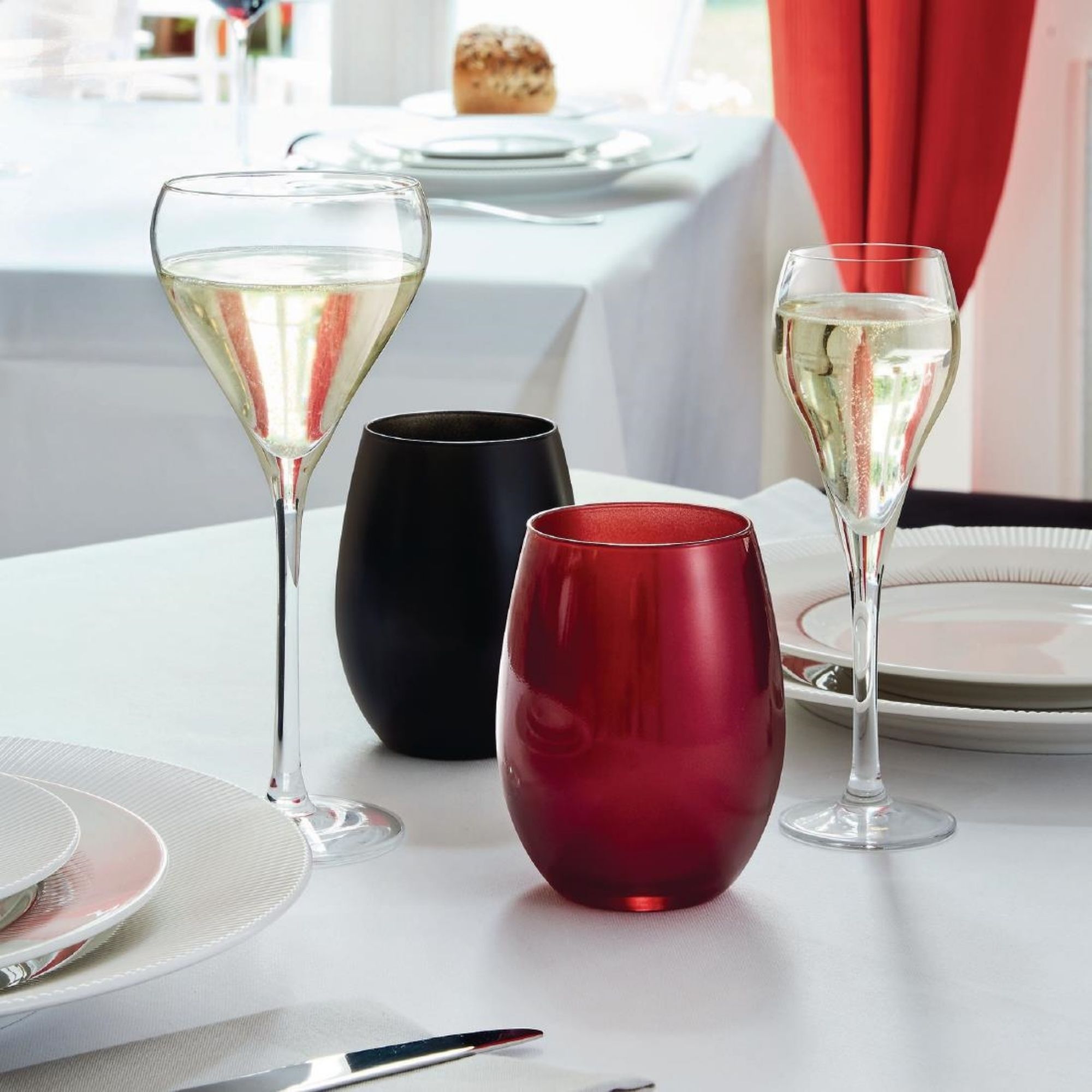 Picture of Chef & Sommelier Primary Black Matt Tumblers 360ml (24 Pack)