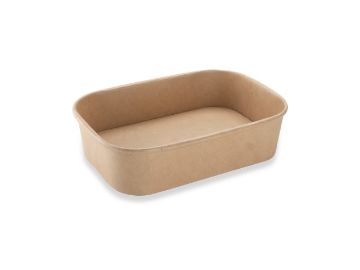 Picture of 750ml Kraft Rectangular Bowls (300)
