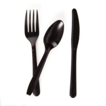 Picture of Black Reuseable Forks (1000)