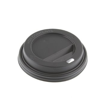 Picture of 8oz Black Coffee Cup Lids (1000)