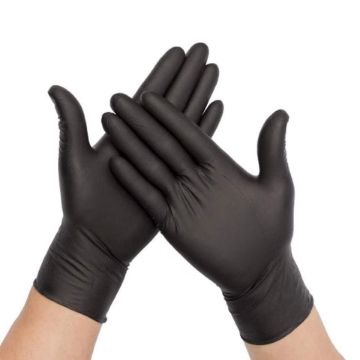 Picture of Nitrile Gloves Black Medium (1000)