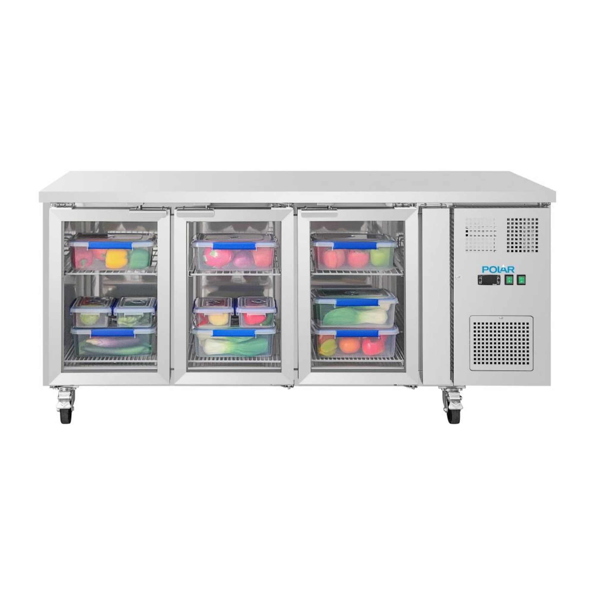 Picture of Polar U-Series 3 Door Counter with Glass Doors