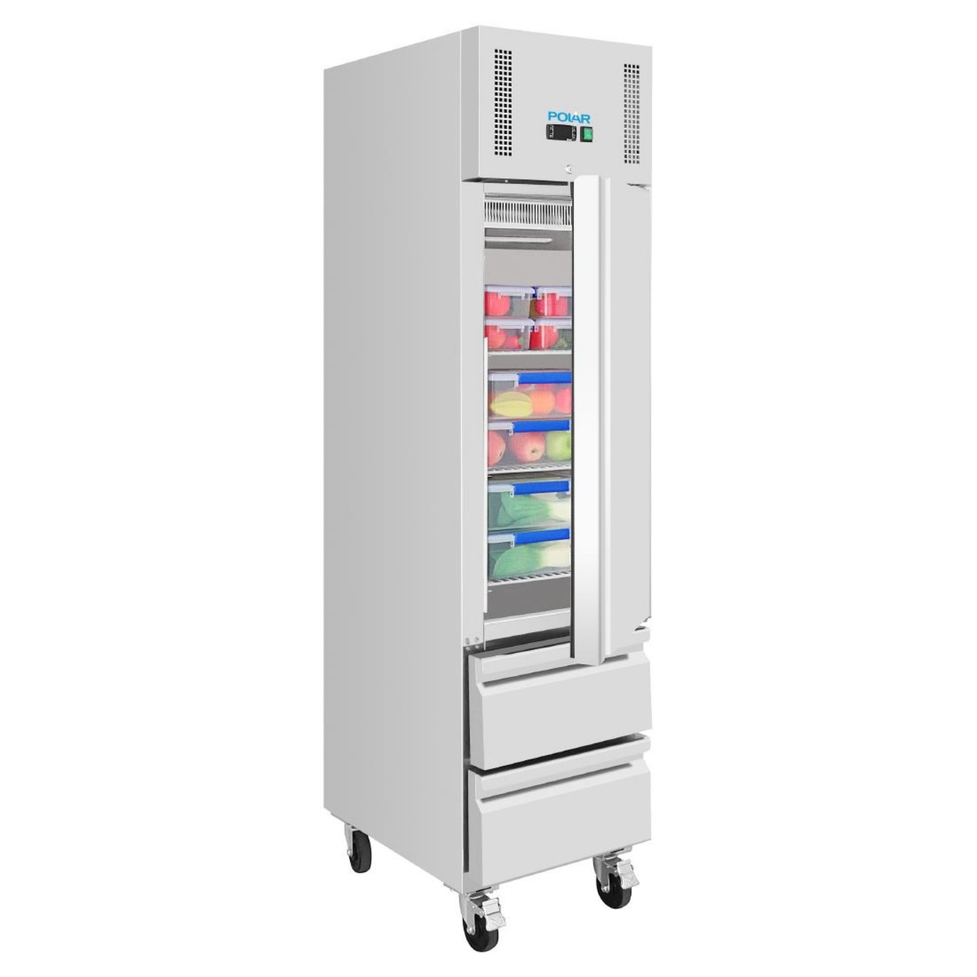 Picture of Polar U-Series Single Door & 2 Drawer Slimline GN Cabinet Refrigerator
