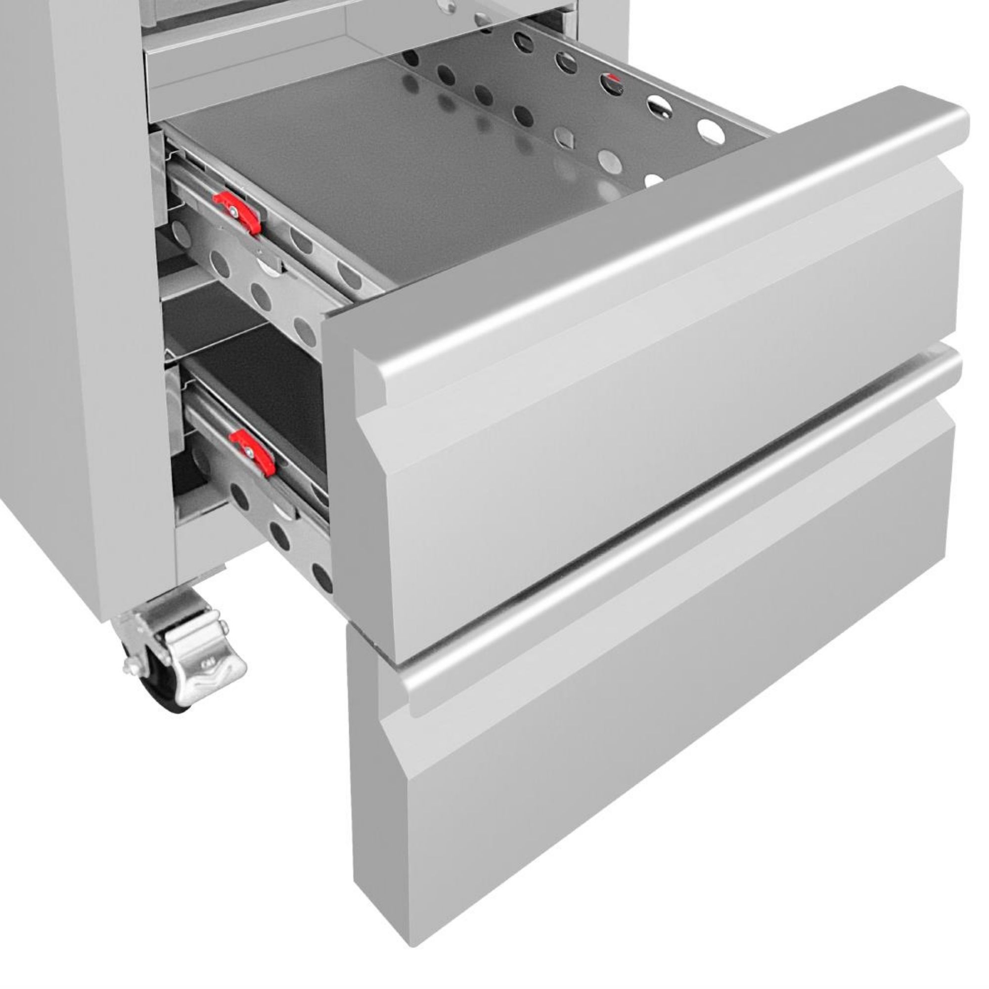 Picture of Polar U-Series Single Door & 2 Drawer Slimline GN Cabinet Refrigerator