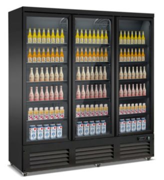 Picture of FREEZER 3 GLASS DOORS BLACK CEB-1600F BL