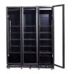 Picture of REFRIGERATOR 3 GLASS DOORS BLACK NAP-1200 HT - WITH DOOR HEATING