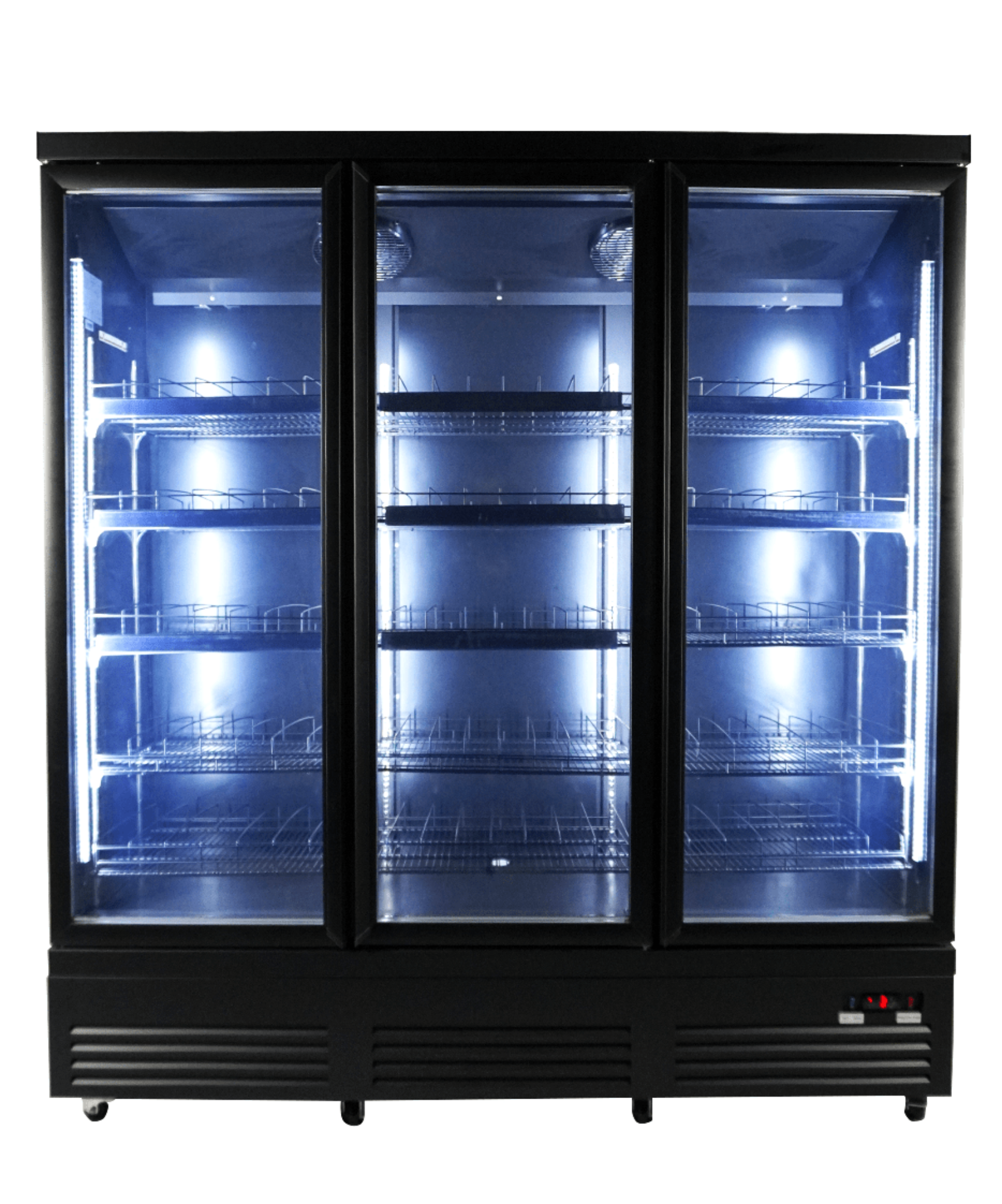 Picture of REFRIGERATOR 3 GLASS DOORS BLACK CEB-1600R BL