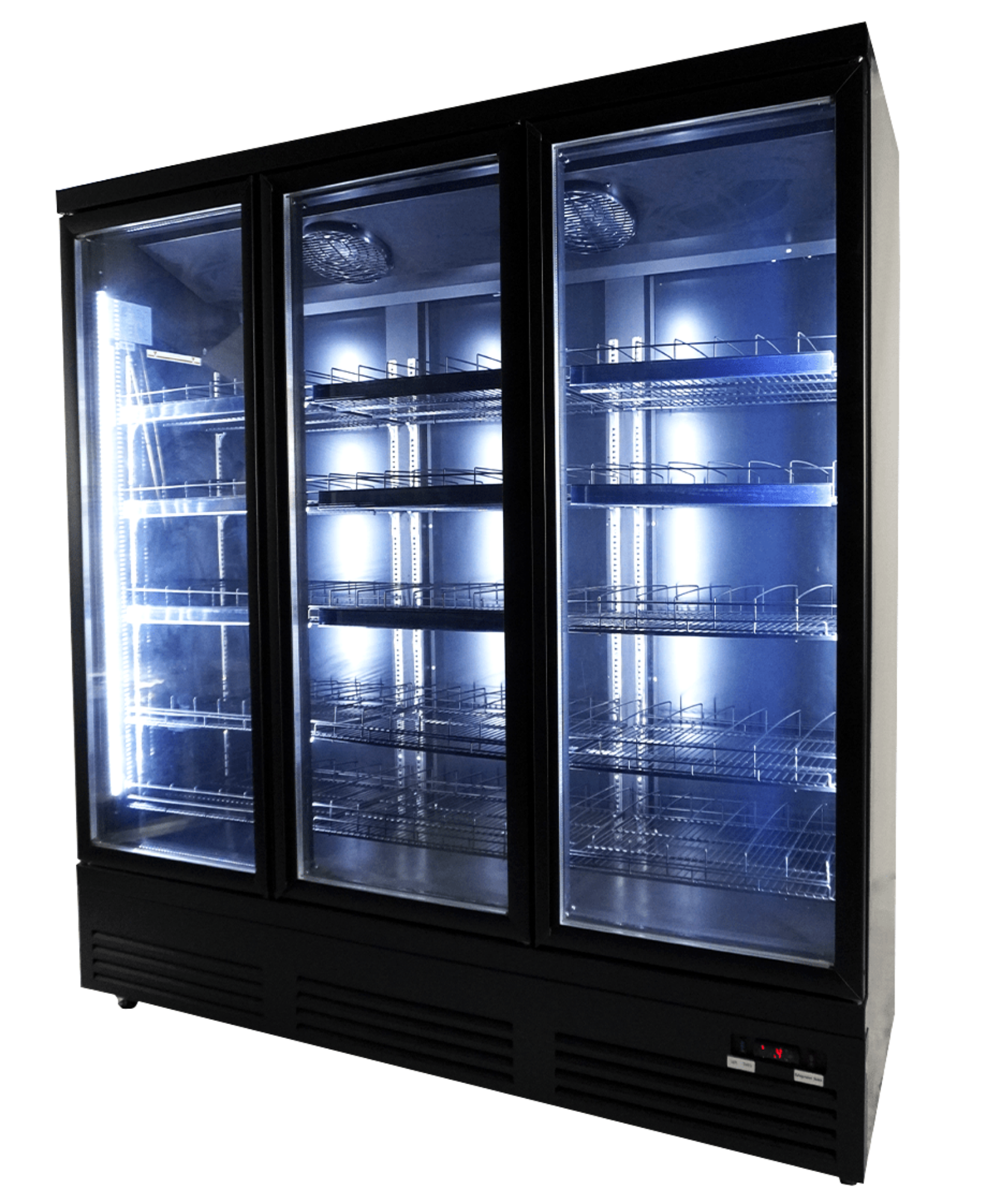 Picture of REFRIGERATOR 3 GLASS DOORS BLACK CEB-1600R BL