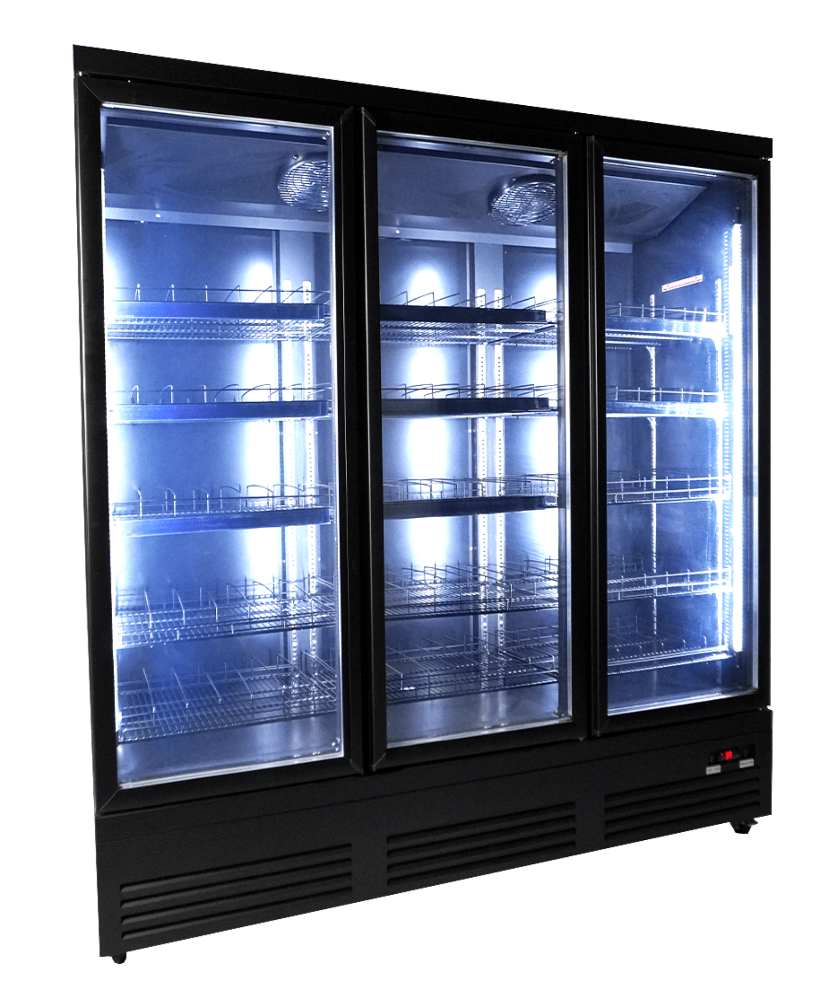 Picture of REFRIGERATOR 3 GLASS DOORS BLACK CEB-1600R BL