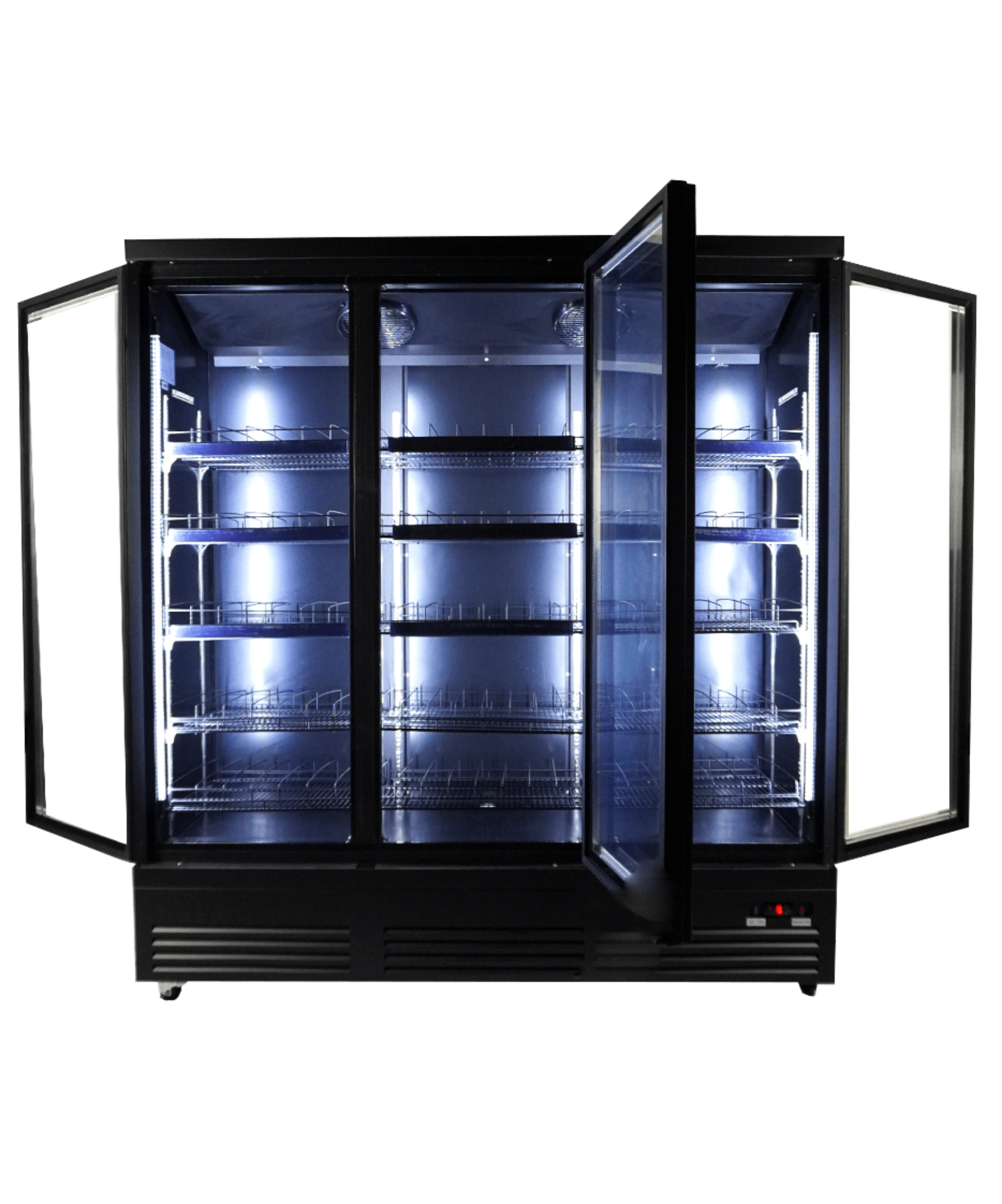 Picture of REFRIGERATOR 3 GLASS DOORS BLACK CEB-1600R BL