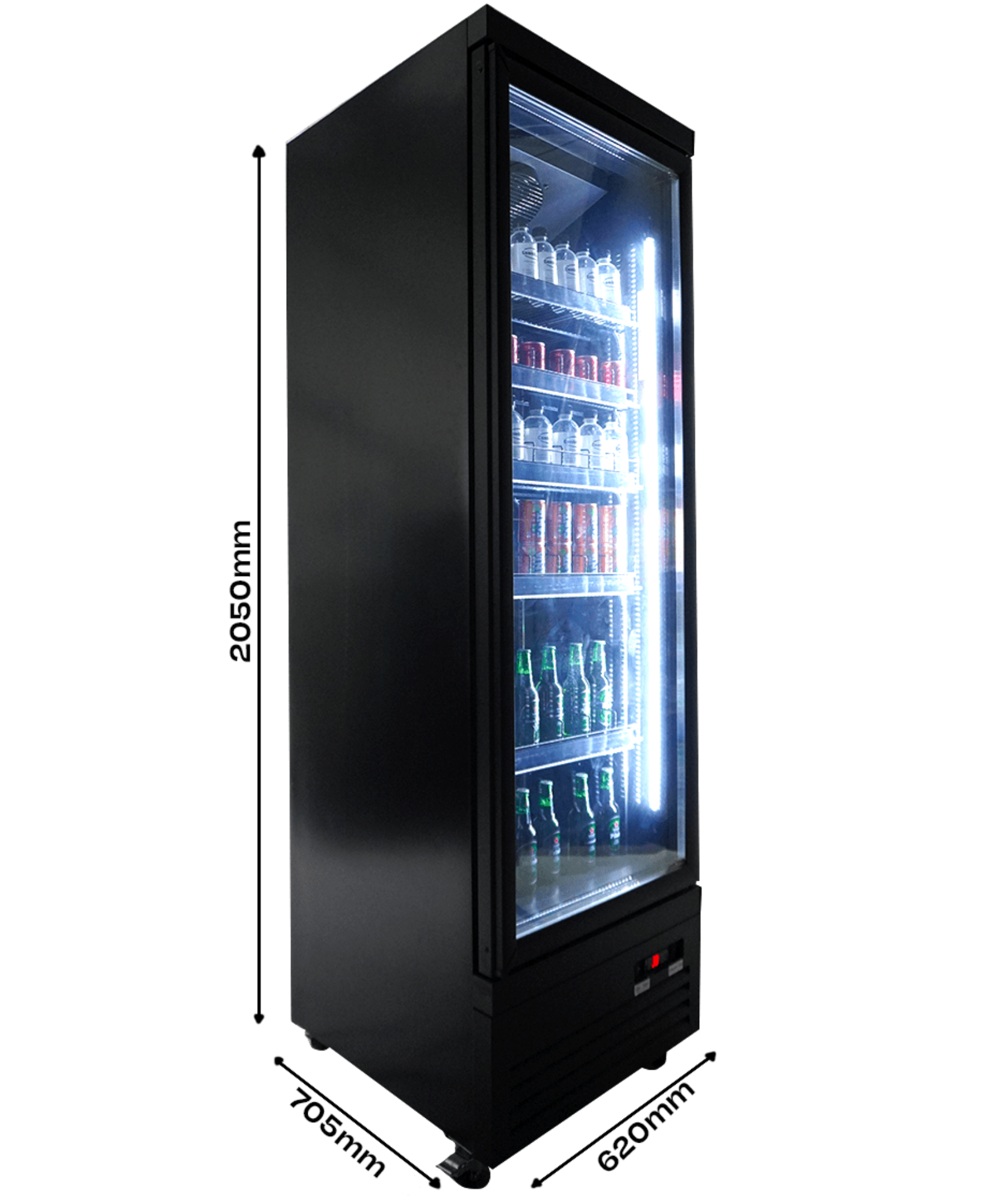 Picture of REFRIGERATOR 1 GLASS DOOR BLACK CEB-500R BL