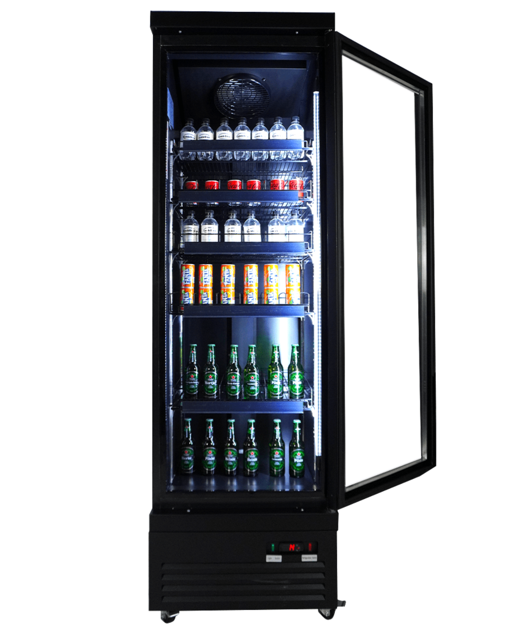 Picture of REFRIGERATOR 1 GLASS DOOR BLACK CEB-500R BL