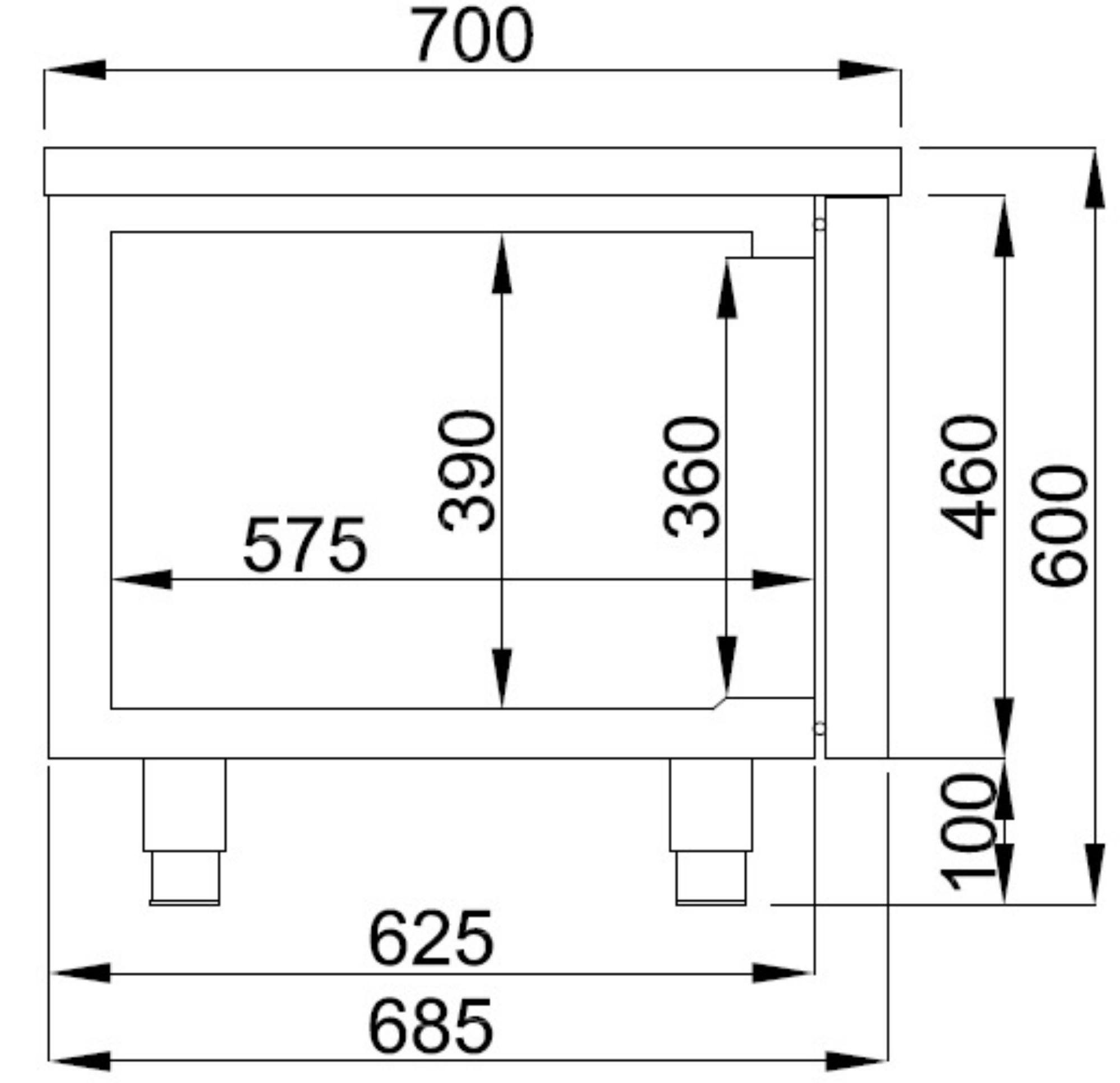 Picture of REFRIGERATED COUNTER 600 HEIGHT 2 DRAWERS