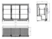 Picture of BACKBAR COOLER BLACK 3 SLIDING DOORS