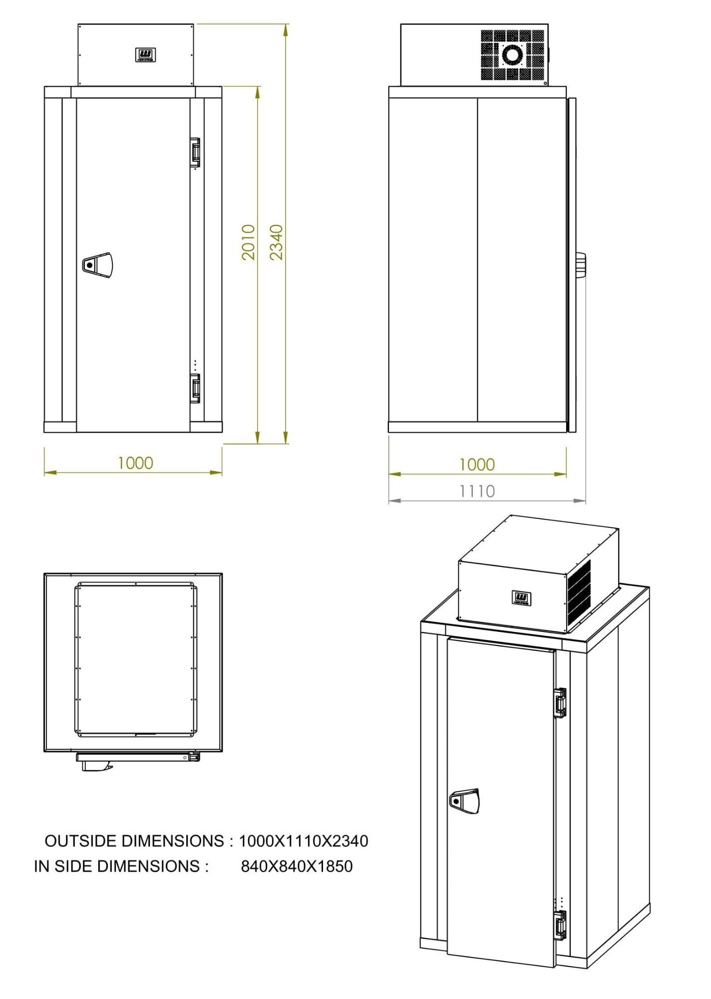 Picture of MINI COLD ROOM INCL. POSITIVE UNIT