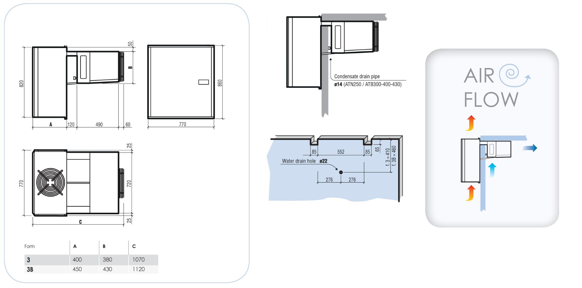 Picture of POSITIVE WALL-MOUNTED STRADDLE-TYPE UNIT 34,1-61,5 M3