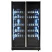 Picture of CombiSteel Double Glass Door Display Fridge Black 758L