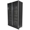 Picture of CombiSteel Double Glass Door Display Fridge Black 758L