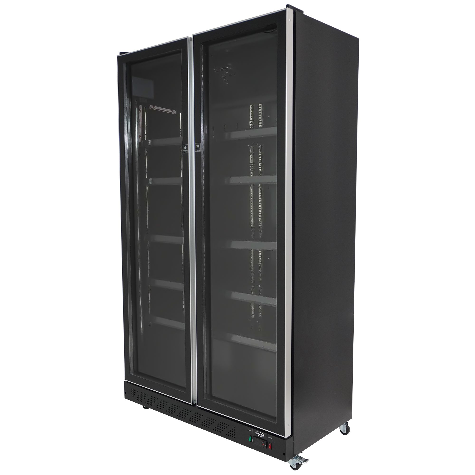Picture of CombiSteel Double Glass Door Display Fridge Black 758L