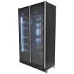 Picture of CombiSteel Double Glass Door Display Fridge Black 758L