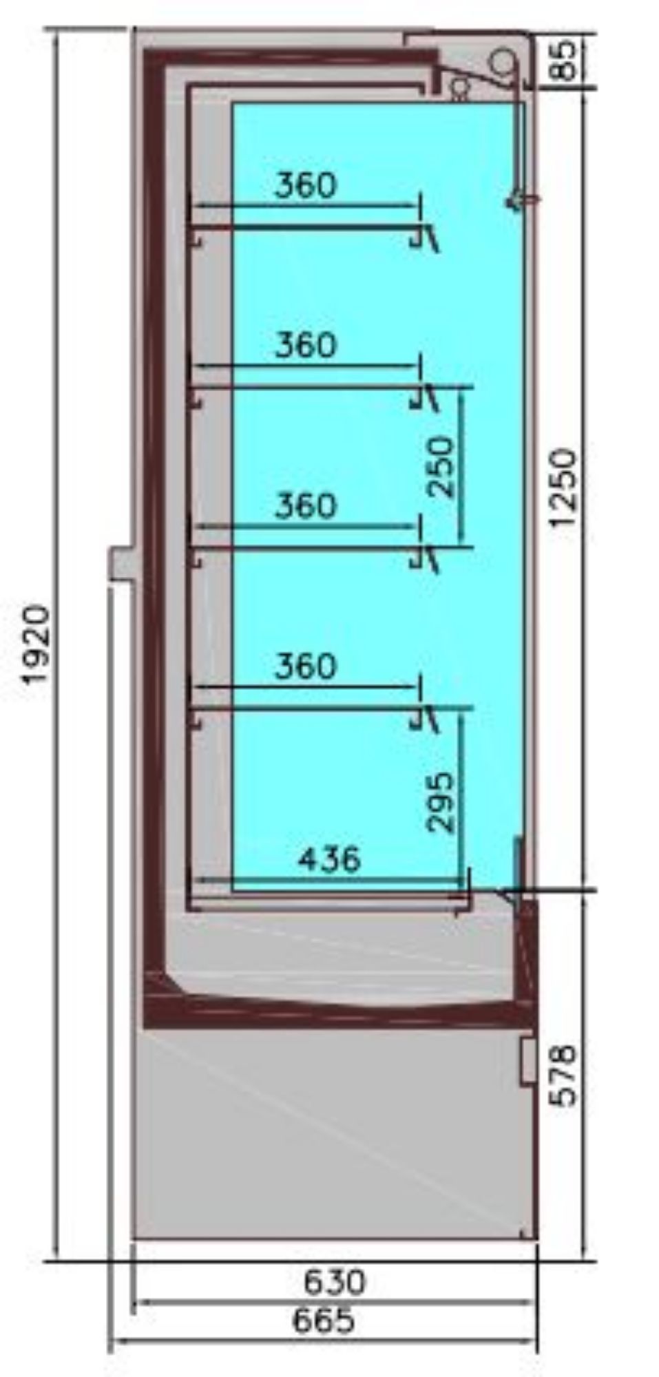 Picture of CombiSteel Open Multideck Glass Display Fridge 1.5m
