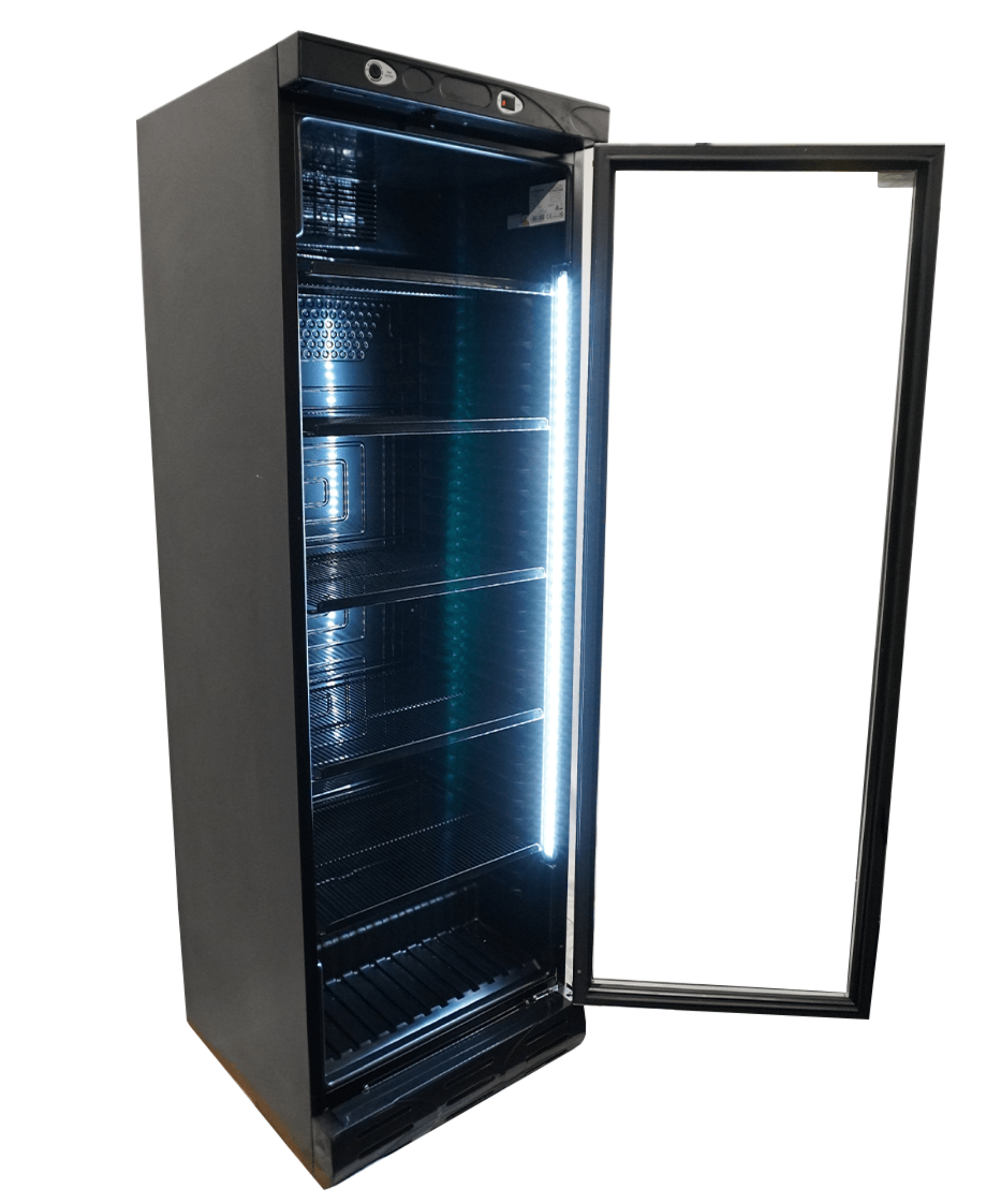 Picture of CombiSteel Glass Door Display Fridge 382 Litre Black NLB