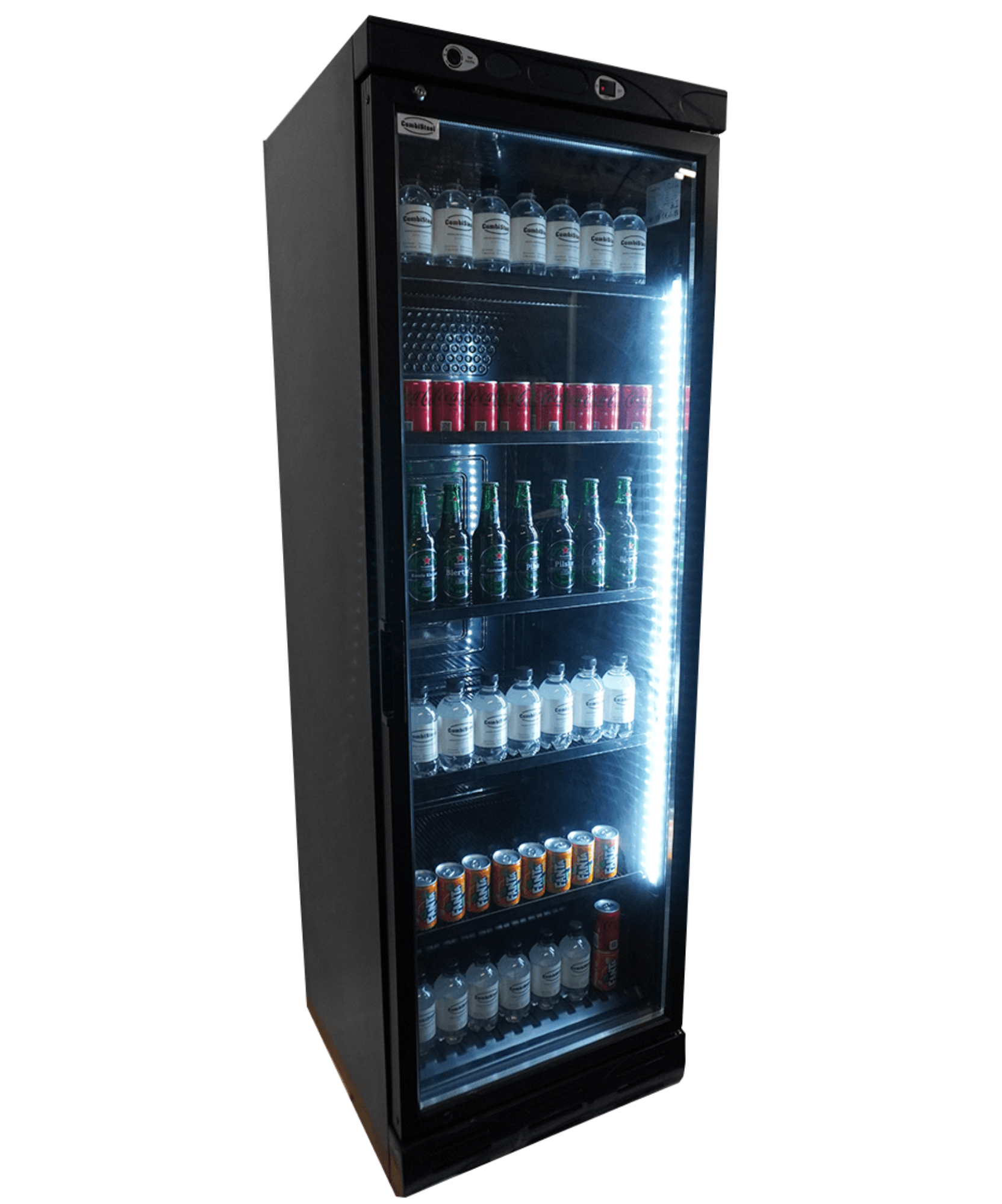 Picture of CombiSteel Glass Door Display Fridge 382 Litre Black NLB