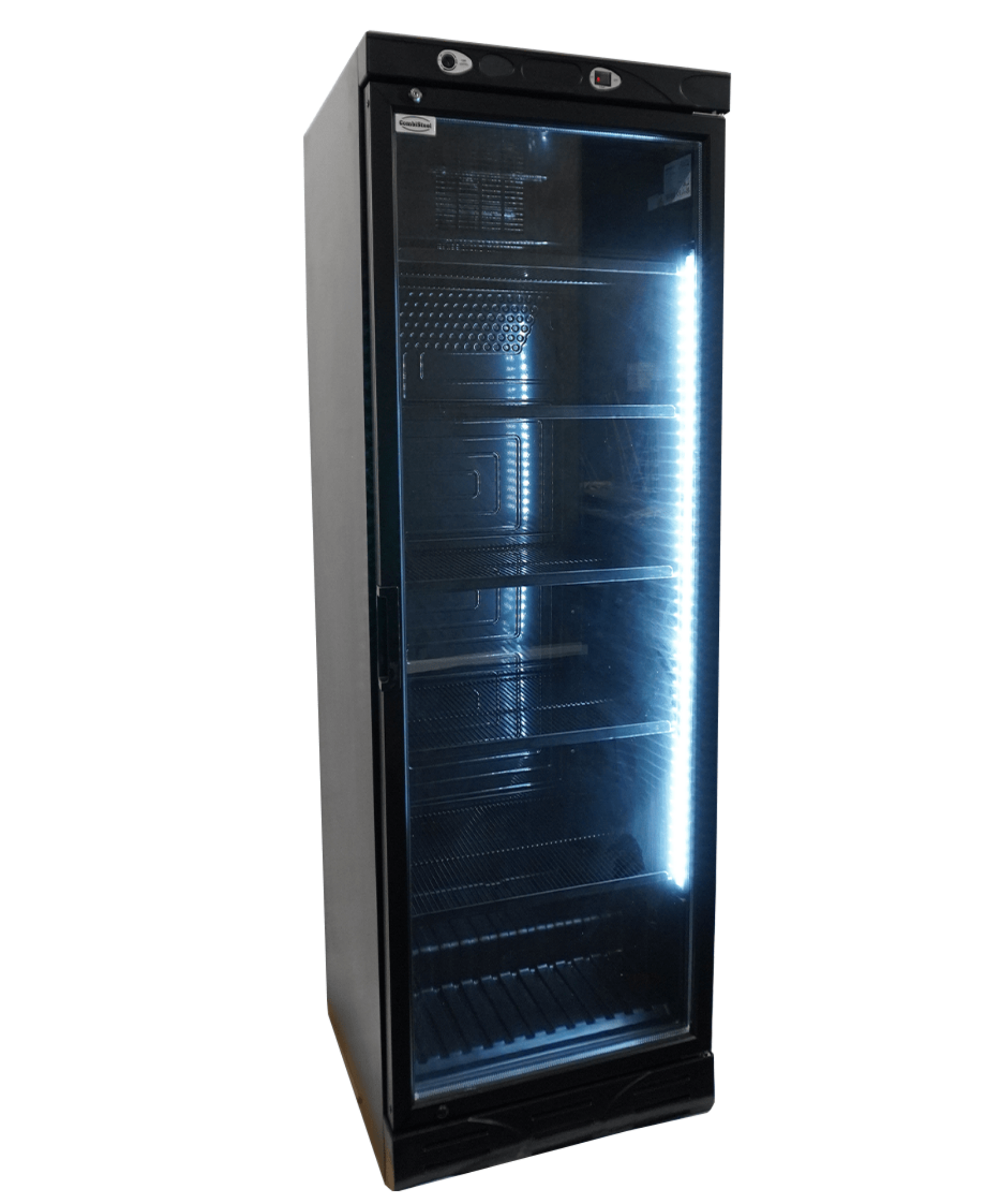 Picture of CombiSteel Glass Door Display Fridge 382 Litre Black NLB