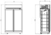 Picture of Combi Steel Glass Door Fridge INS-1000R BL