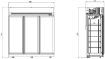 Picture of Combi Glass Door Display Fridge INS-1530R BL