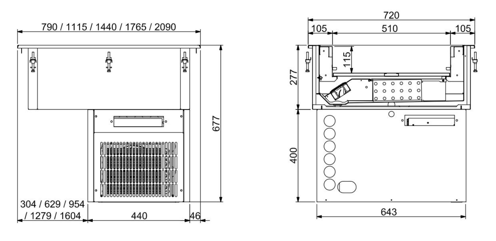 Picture of CombiSteel Drop-In Refrigerated Unit VENTILATED 5/1