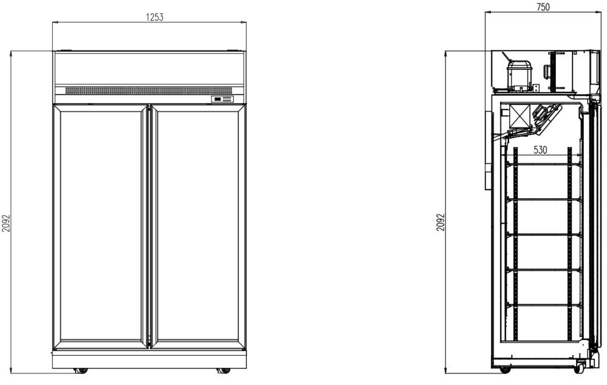 Picture of CombiSteel Glass Door Freezer INS-1000F