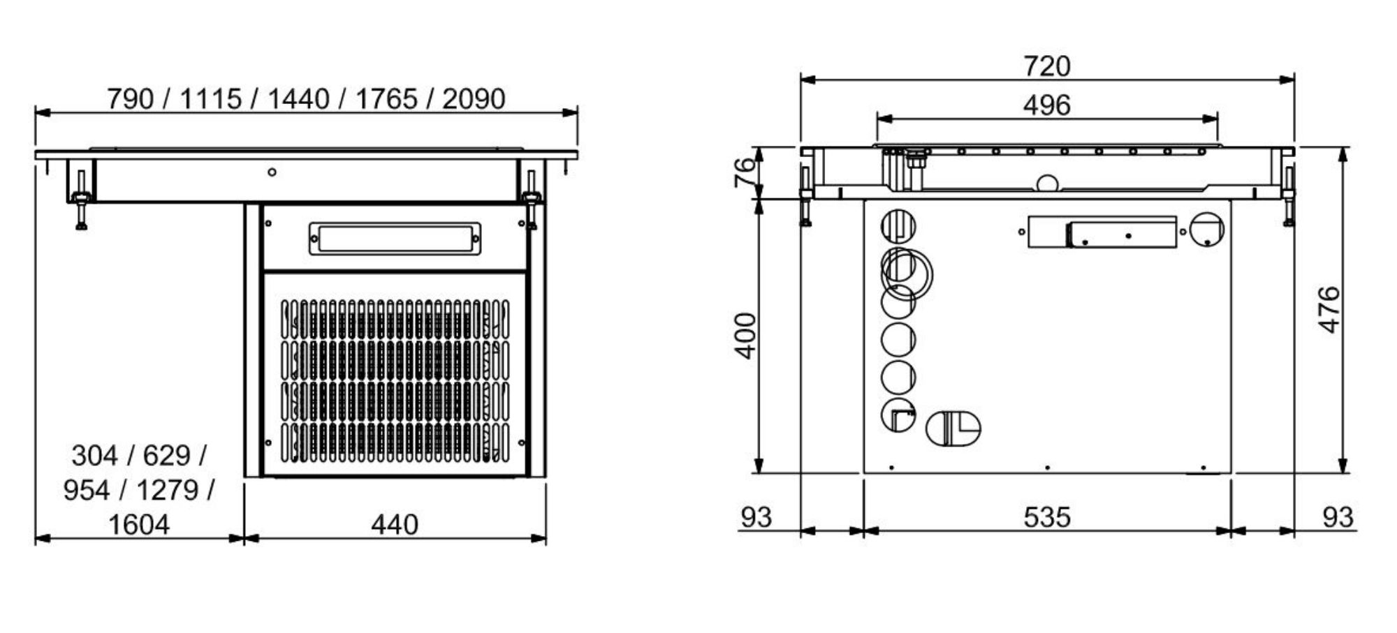 Picture of CombiSteel Drop-In Refrigerated Top Unit 5/1
