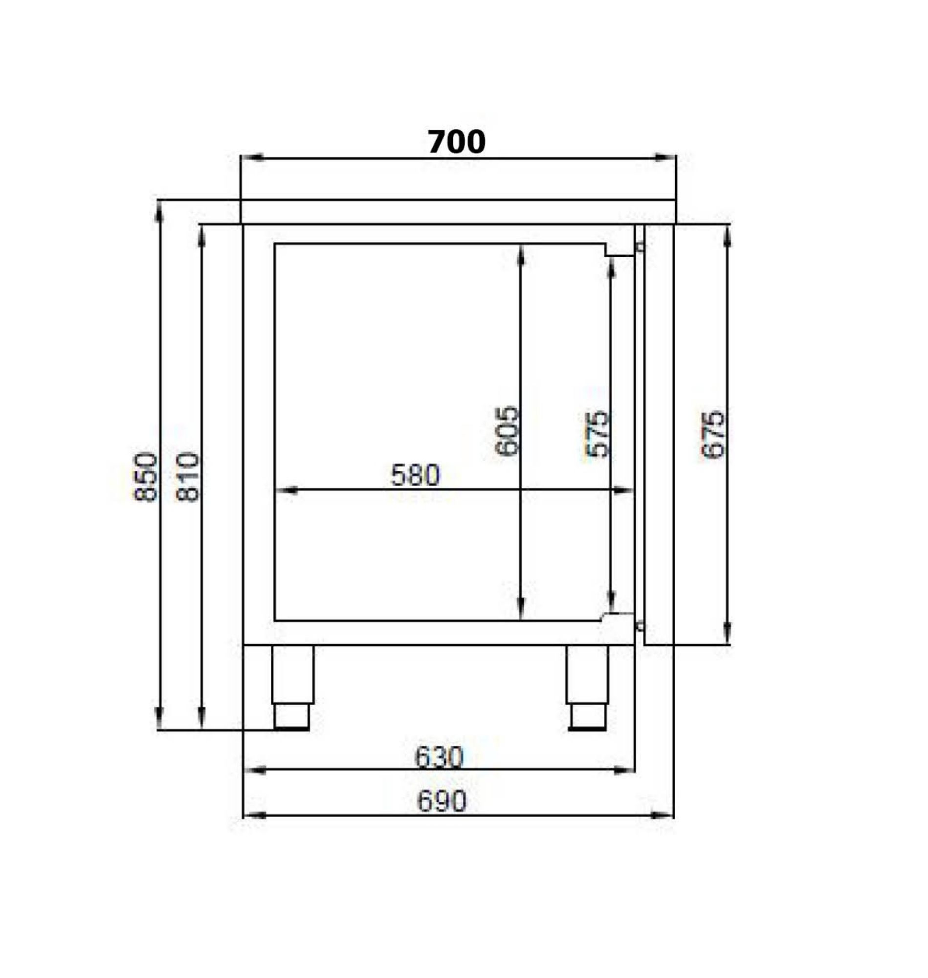 Picture of CombiSteel Counter 700 Refrigerator 3 Door Exclude Motor