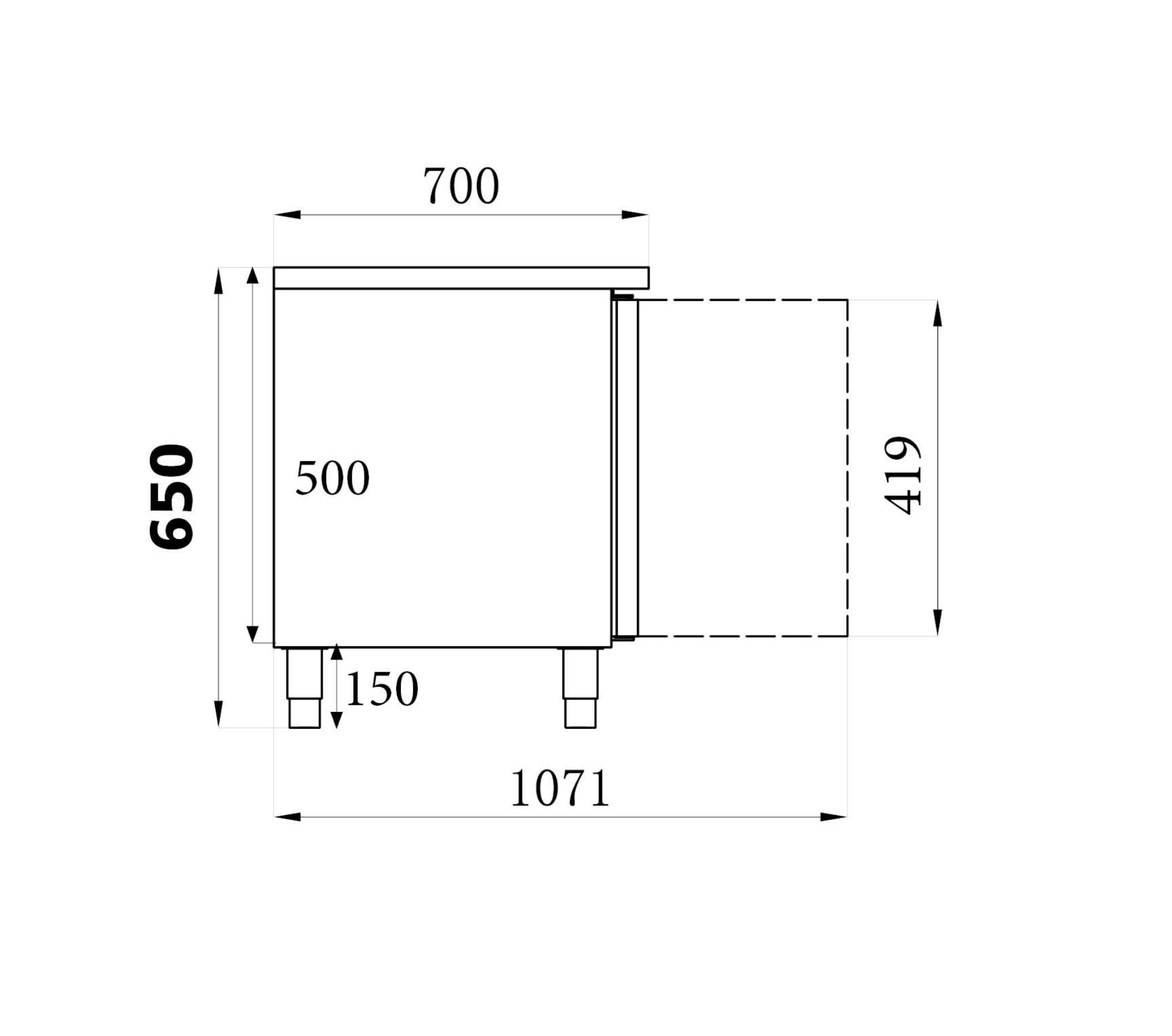 Picture of CombiSteel Counter 650 High Standard Line Refrigerator 2 Door