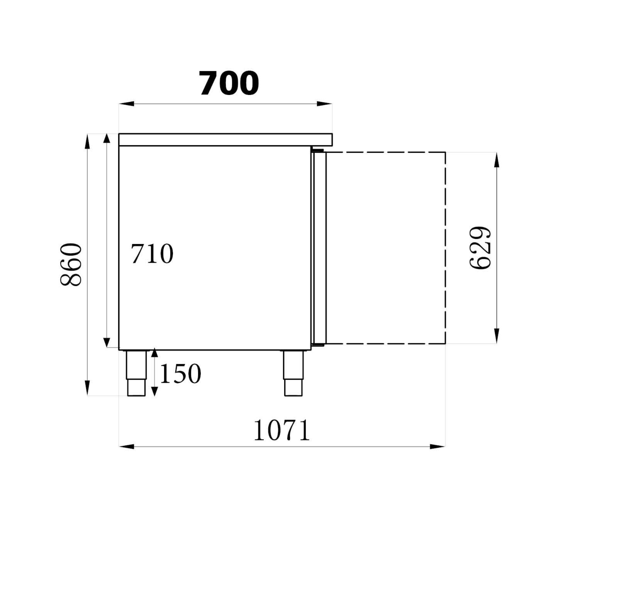 Picture of CombiSteel Counter 700 Refrigerator 3 Door Standard Line