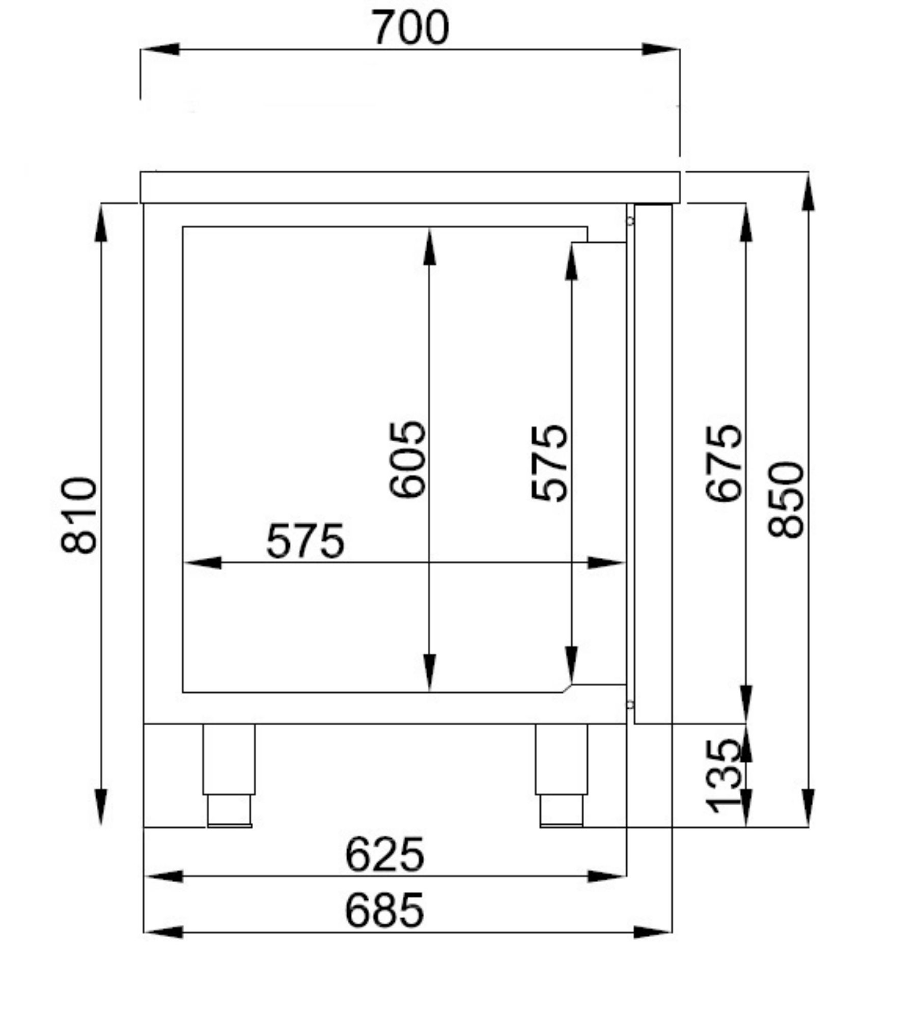 Picture of CombiSteel Counter 700 Refrigerator 3 Door Pro Line