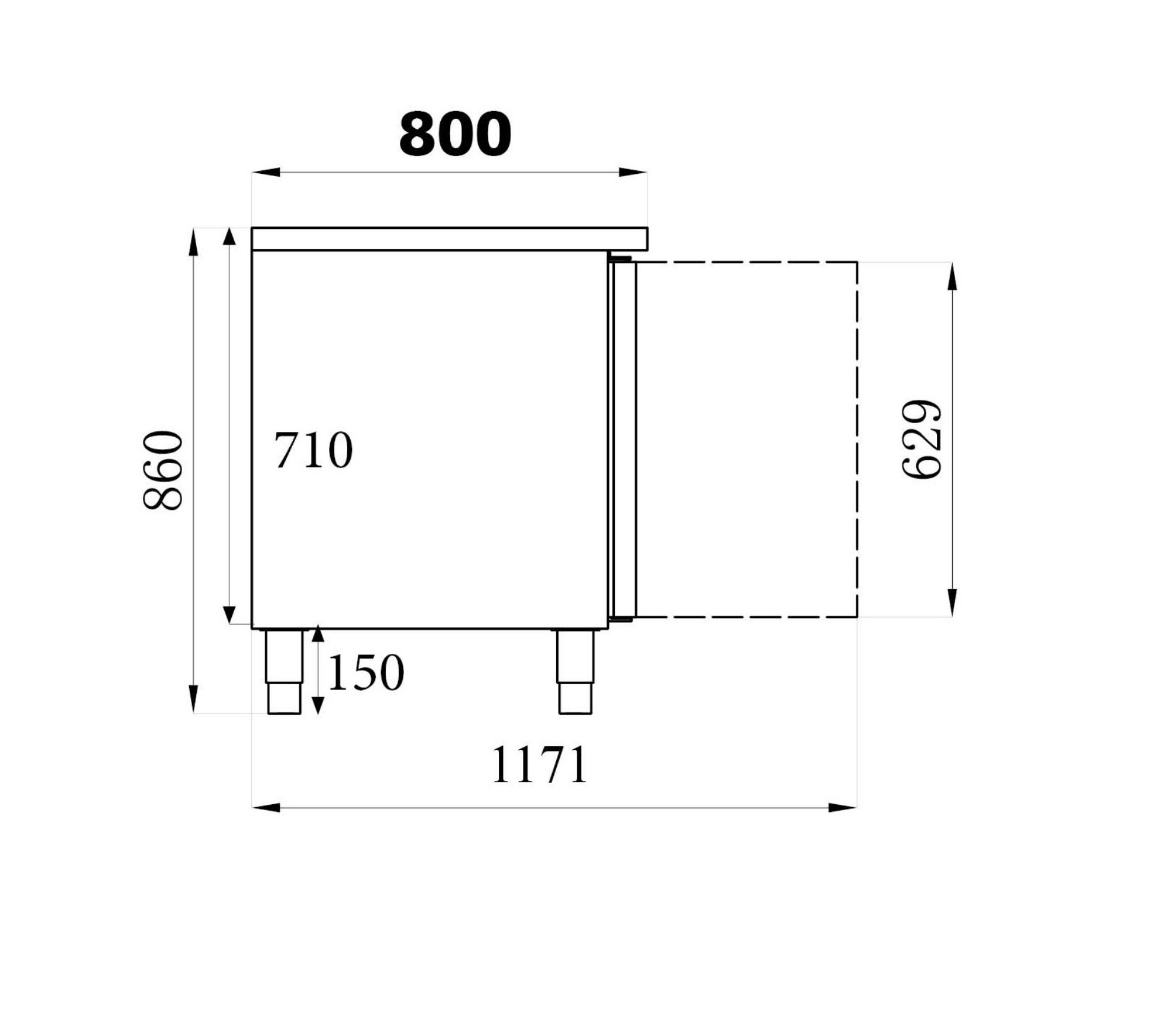Picture of CombiSteel Standard Line Refrigerated Bakery Counter 3 Doors