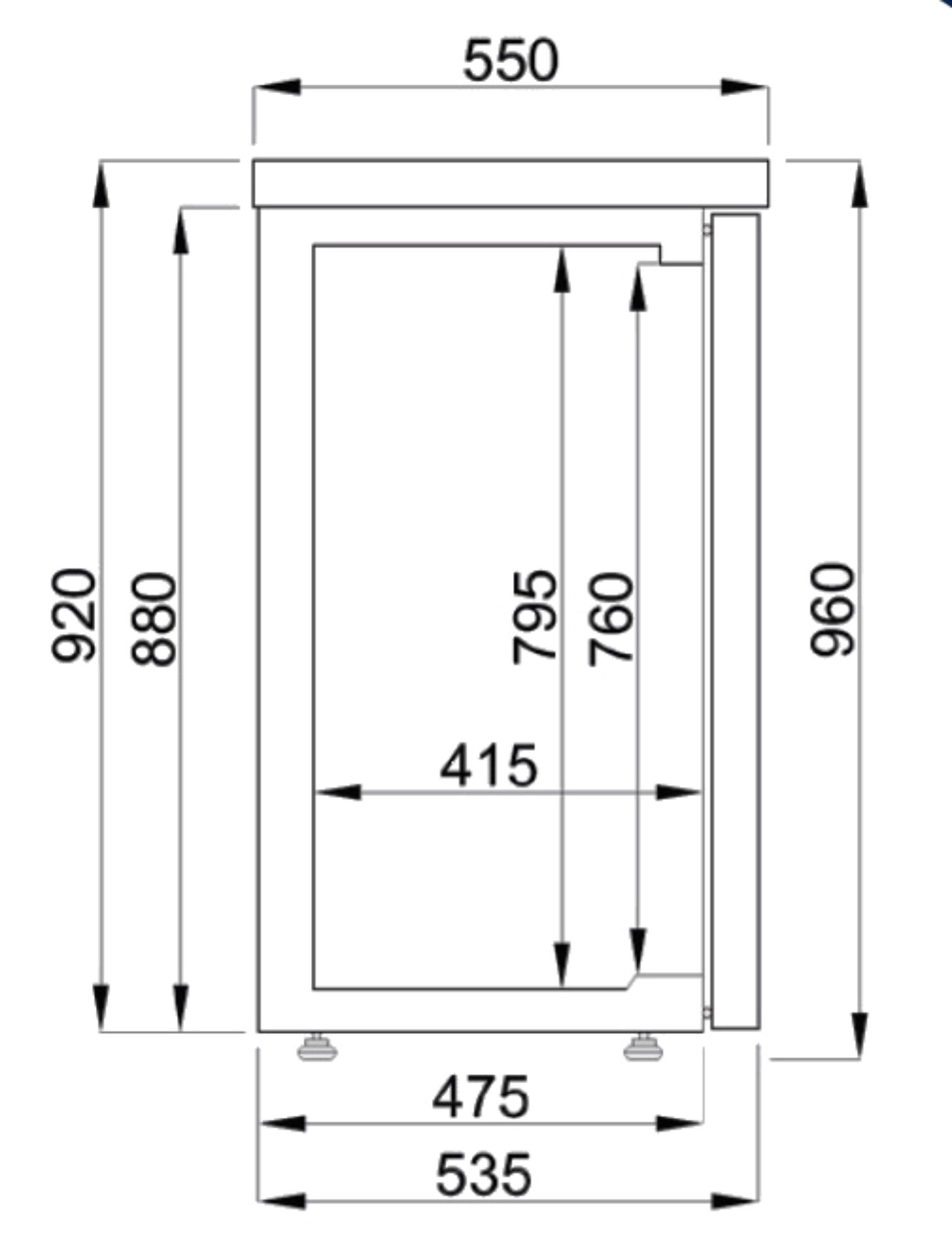 Picture of CombiSteel Backbar Counter 4 Glass Doors