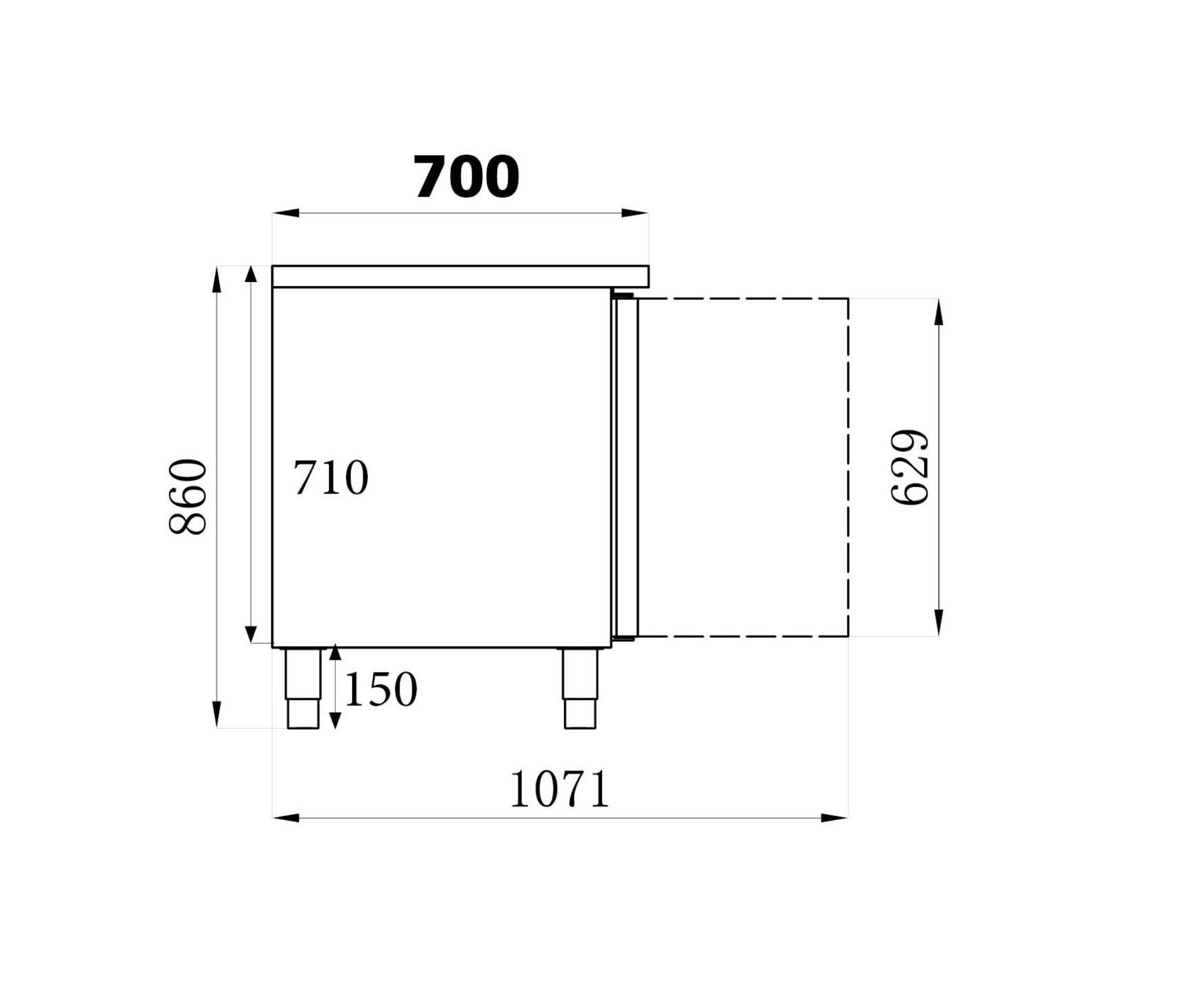 Picture of CombiSteel Counter Freezer Negative Counter 3 Doors Standard Line