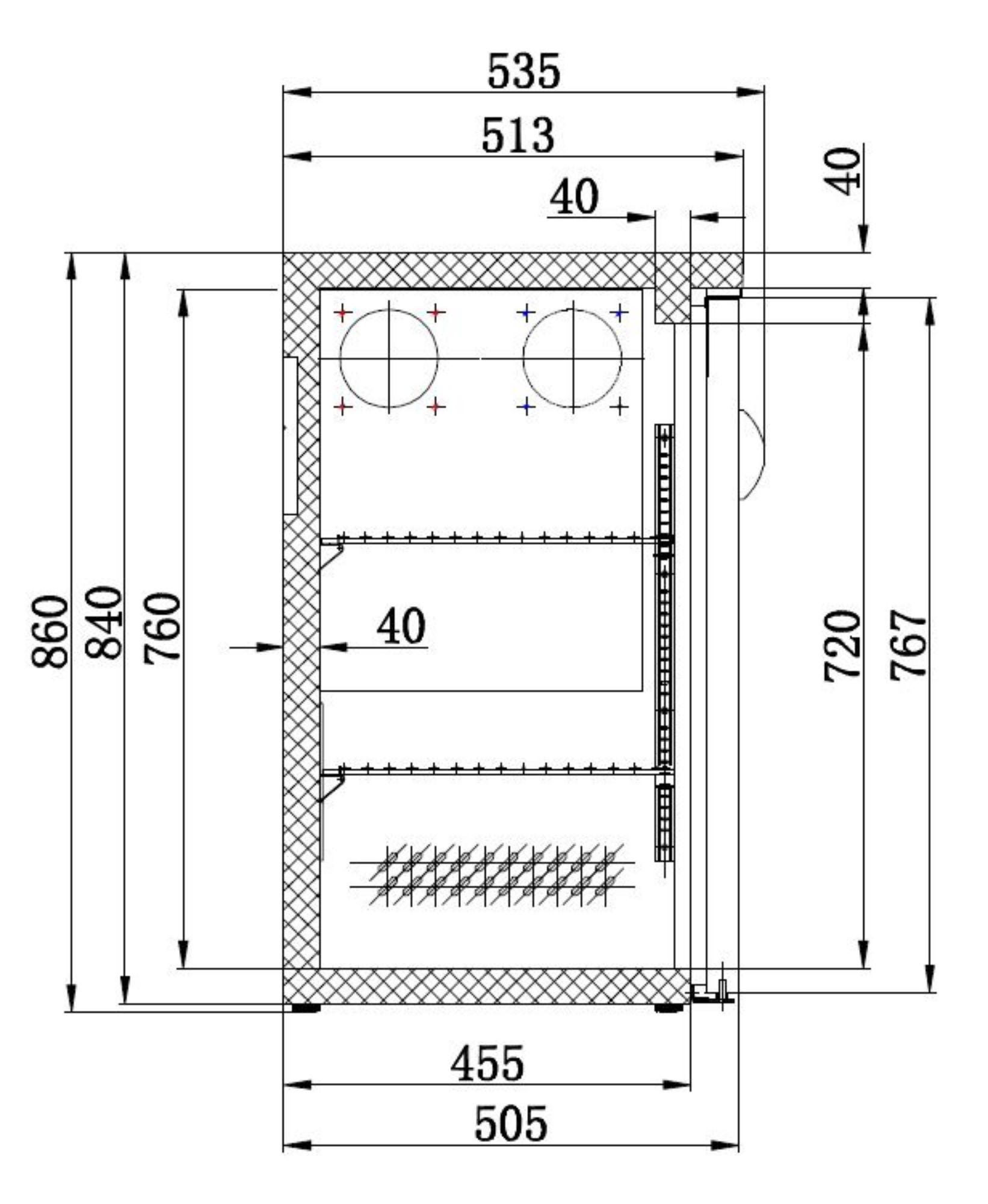 Picture of CombiSteel Backbar Cooler Black 3 Doors
