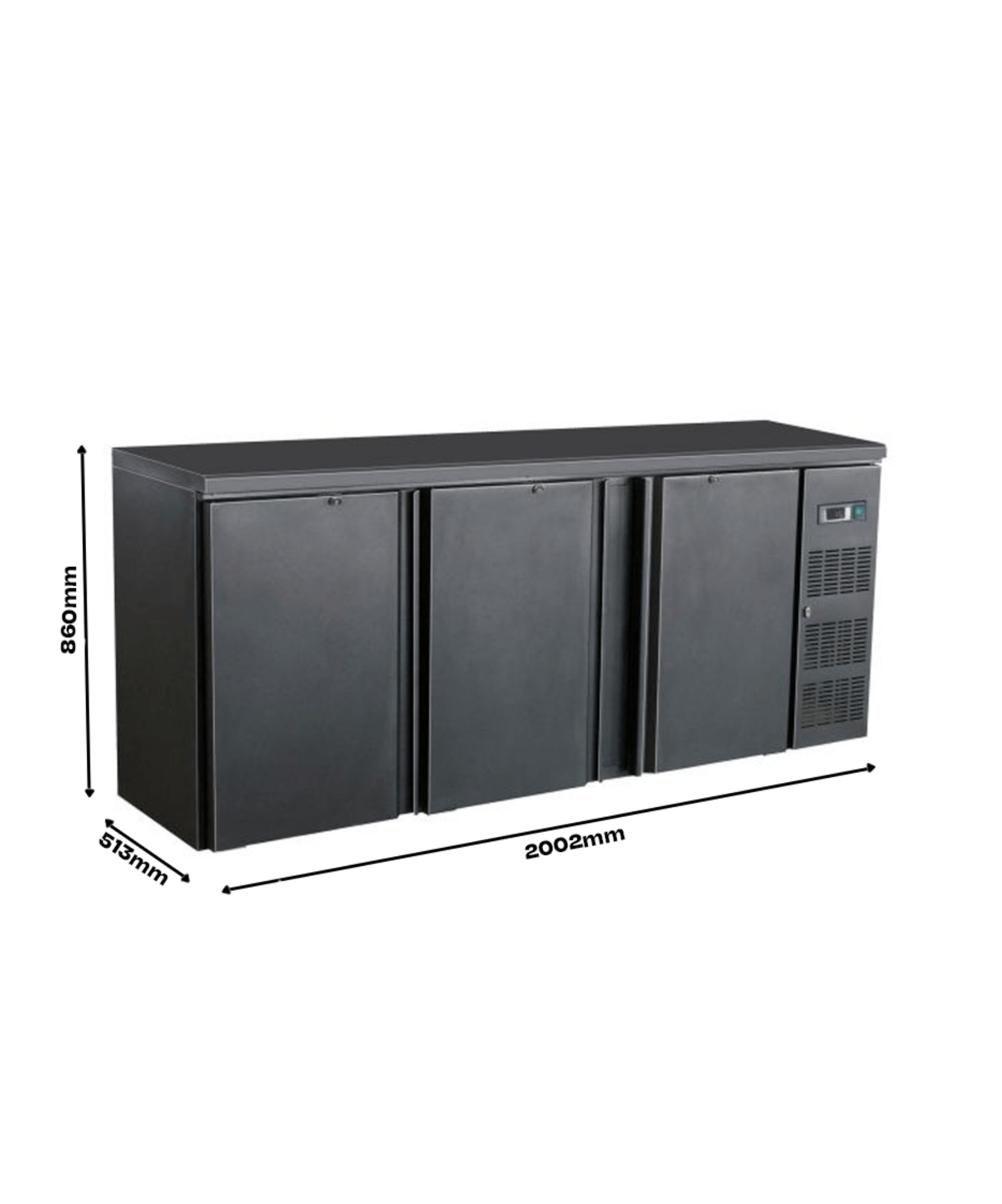 Picture of CombiSteel Backbar Cooler Black 3 Doors