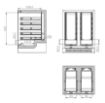 Picture of CombiSteel Wine Cooler 2 Doors Dual Zone 100 Litre