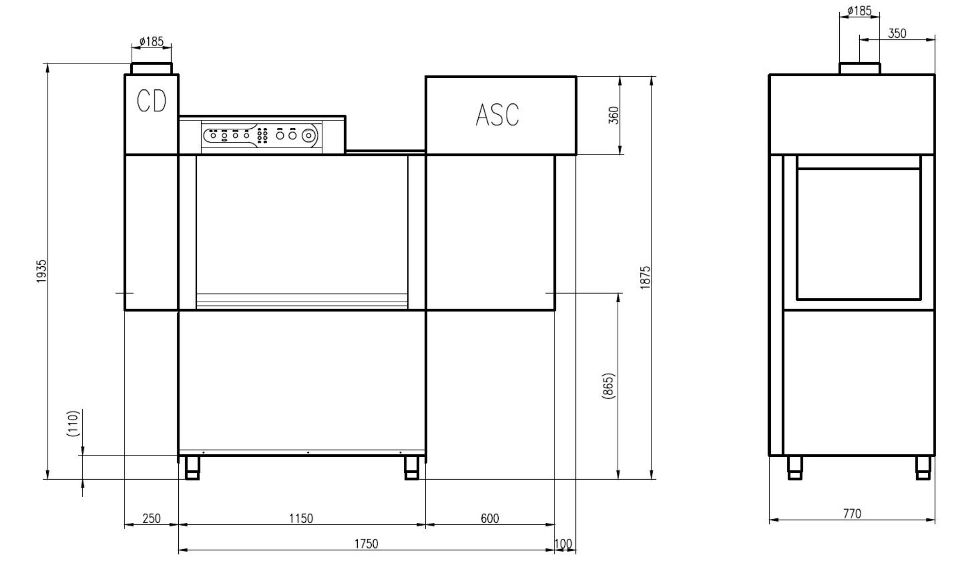 Picture of CombiSteel Rack Conveyor Dishwasher 2100 ASC CD