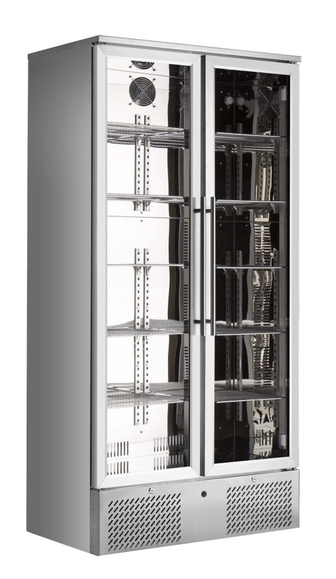 Picture of CombiSteel Backbar Double Stainless Steel Glass Door Upright 458 Litre Beer Cooler